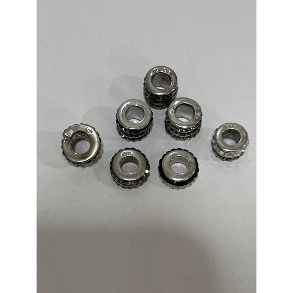 Chelsea Taylor Swarovski Crystal Sterling Silver Core Beads Set of 7 RETIRED - Picture 4 of 8